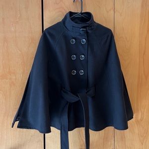EUC NY&Co Women’s M Black Cape Swing Coat